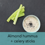 Almond hummus & celery sticks