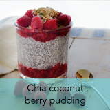 Chia coconut berry pudding