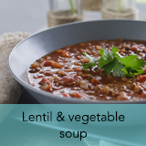 Lentil & vegetable soup