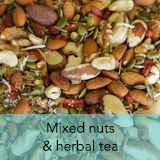 Mixed nuts & herbal tea